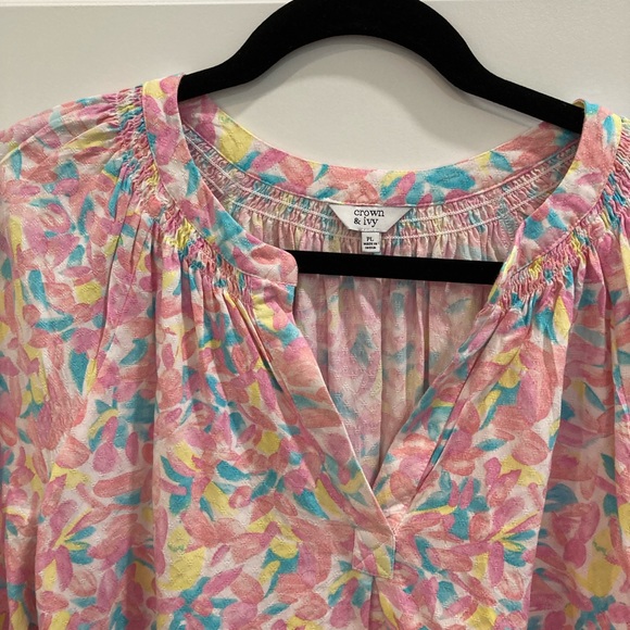 Crown and Ivy pastel peasant blouse - Picture 3 of 6